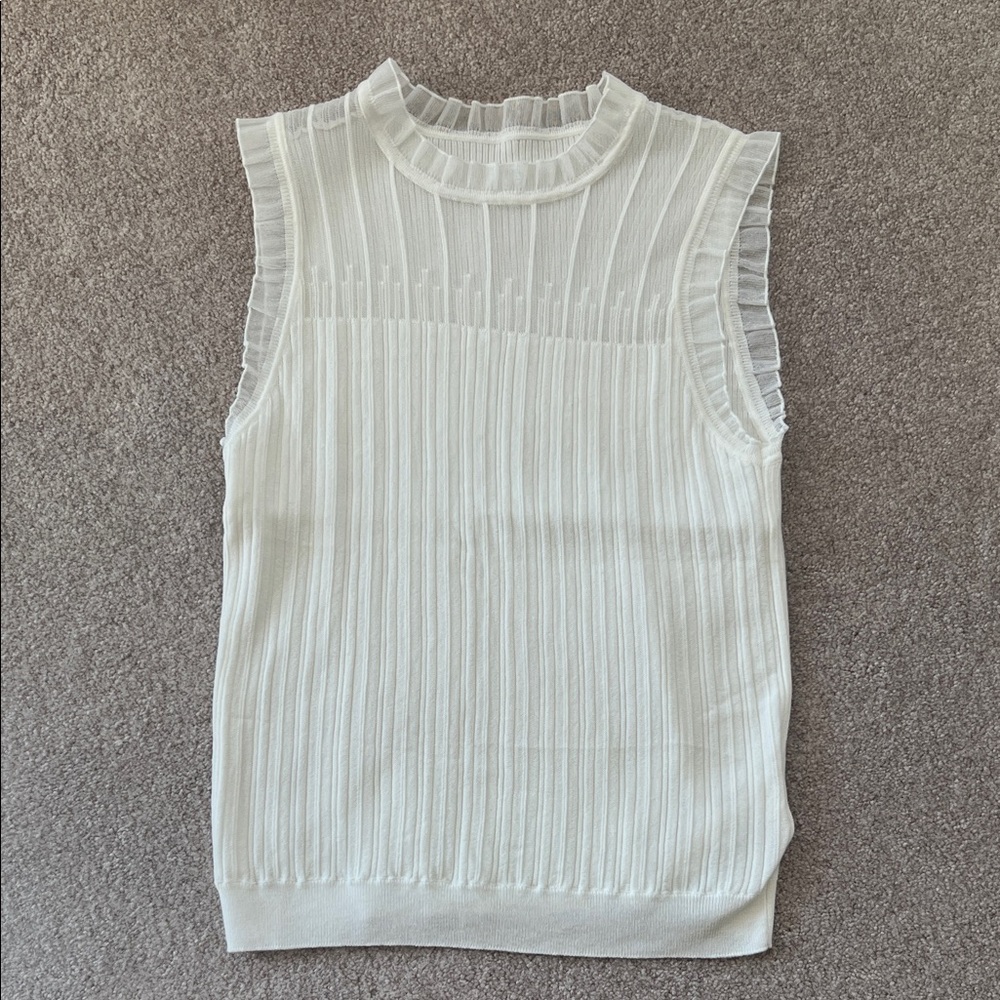 Elegant White Sleeveless Top